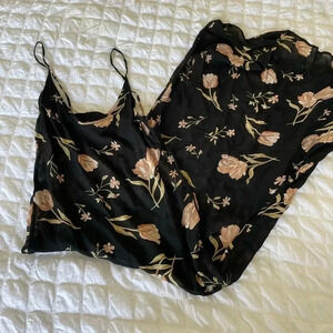 Stone Cold Fox Black Floral Maxi Dress